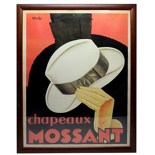 Olsky "Chapeaux Mossant" Art Deco Poster
