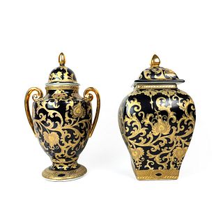 Two Chinoiserie Porcelain Covered Vases