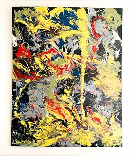 Large Oil & Enamel Painting by Dan R. Thornhill S-DT2