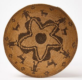 Apache Basket with Human Figures and Animals