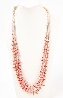 Native Shell and Coral Necklace