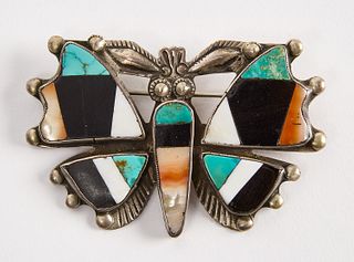 Zuni Butterfly Pin