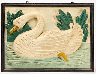 Painted Swan Plaque