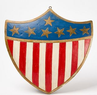 Carved Patriotic Shield