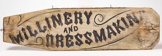 Millinery and Dressmaking Sign