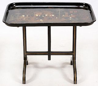 CHINOISERIE FLIP-TOP TABLE