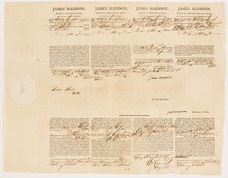 Signed James Madison Four Language Document
