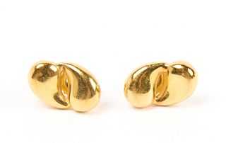 Tiffany Gold Pierced Paretti Earrings