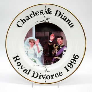 Prince Charles and Princess Diana Memorial Cabinet Plate