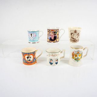 6pc Assortment of Royal Family Commemorative Mugs