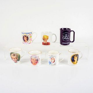 7pc Assortment of Princess Diana Memorabilia Mugs