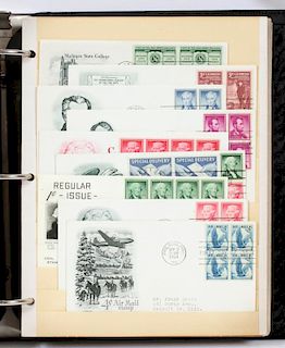 AMER-POSTAGE ALBUM W/ 1ST-DAY COVERS