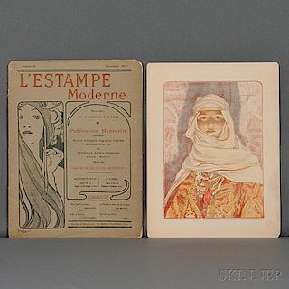 L'Estampe Moderne  , Numero 8, Decembre 1897, Cover, Containing Seven Prints from Different Issues.