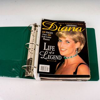 Commemorative Princess Diana Magazines in Binder