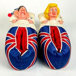 Vintage Collectible Diana and Charles Slippers