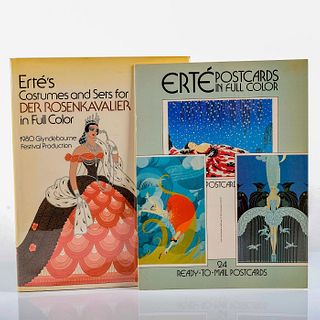 2 Books: Erte Costumes and Sets, Erte Postcards