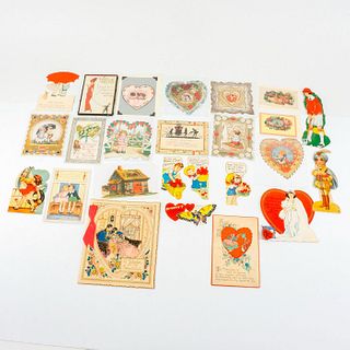 25pc Vintage Valentineï¿½s Day Cards and Postcards Set