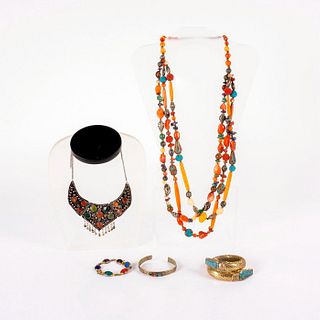 5pc Multicolor Tribal Jewelry Set