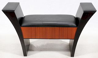 LEATHER UPHOLSTERED BANQUETTE