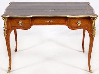 LOUIS XV STYLE LEATHER TOP WRITING DESK