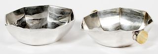 JAPANESE STERLING SWEETMEAT BOXES 2 PIECES