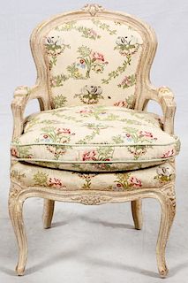 LOUIS XV STYLE PAINTED CHILD'S CHAIR