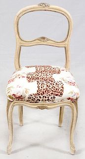 LOUIS XV STYLE PAINTED WOOD CHAIR