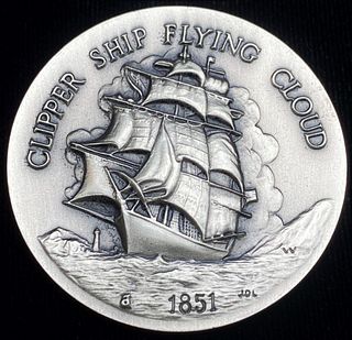 1851 "Clipper Ship Flying Cloud" Longines Symphonette Sterling Silver