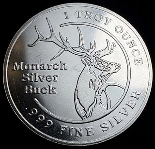Monarch Precious Metals Silver Buck Proof 1 ozt .999 Silver