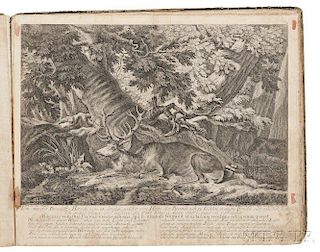 Ridinger, Johann Elias (1698-1767) Fifteen Hunt Prints, c. 1750.