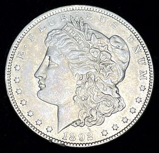 1892 Morgan Silver Dollar AU Details