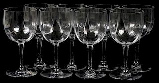 BACCARAT 'MONTAIGNE-OPTIC' WATER GOBLETS 8