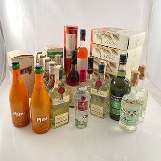 Lot of Fruit and Herbal Liqueurs