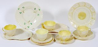 BELLEEK CUPS SAUCERS AND PLATES 40 PIECES