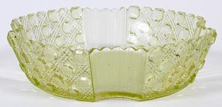 AMERICAN VASELINE GLASS BOWL C. 1870