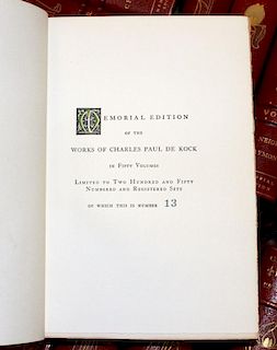 THE WORKS OF CHARLES PAUL DE COCK 42 BOOKS