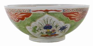 Chinese Porcelain Enameled Punch Bowl