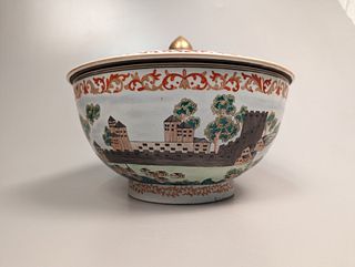 Large Export-Type European Design Covered Bowl