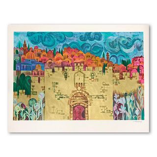 E. Weishoff, "Lions Gate - Jerusalem" Hand Signed Limited Edition Serigraph on Paper with Letter of Authenticity.