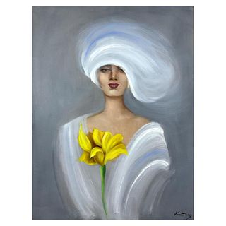 Victoria Montesinos, Original Acrylic Painting on Canvas, Hand Signed with Letter of Authenticity.