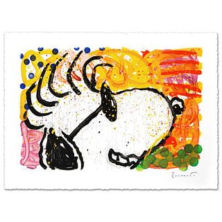 "Pop Star" Limited Edition Hand Pulled Original Lithograph by Renowned Charles Schulz Protege, Tom Everhart. Numbered and Hand Signed by the Artist, w