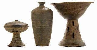 Three Paekche Stoneware Vessels