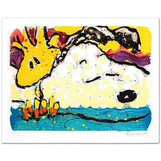 "Bora Bora Boogie Bored" Limited Edition Hand Pulled Original Lithograph by Renowned Charles Schulz Protege, Tom Everhart. Numbered and Hand Signed by