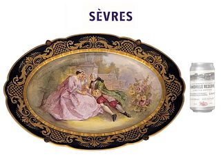 Large 19th C. Hand Painted Sevres, Signed By C.Rochette