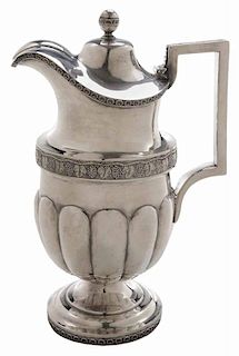American Coin Silver Covered Pitcher
