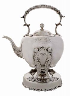 Whiting Louis XV Sterling Hot Water Kettle
