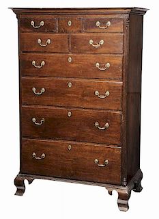 American Chippendale Walnut Tall