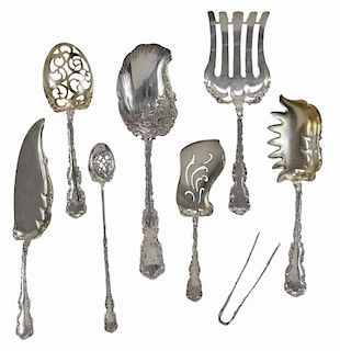 Whiting Louis XV Sterling Flatware, 31 Pieces