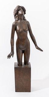 Victor Salmones Female Nude Bronze Sculpture