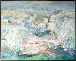 Abstract Expressionist 'Landscape' Oil on Canvas